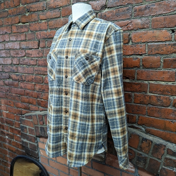 Men's Levi's Wool Slim Fit Plaid Button Up Flannel Shirt Size Small - Picture 5 of 10